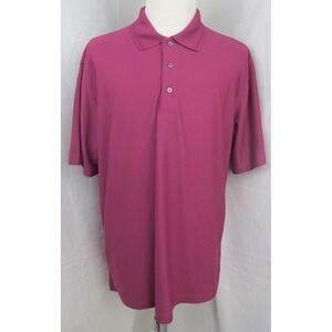 Men's PGA Tour Short Sleeve Polo‎ Golf Shirt Maroon / Purple  - XL
